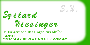 szilard wiesinger business card